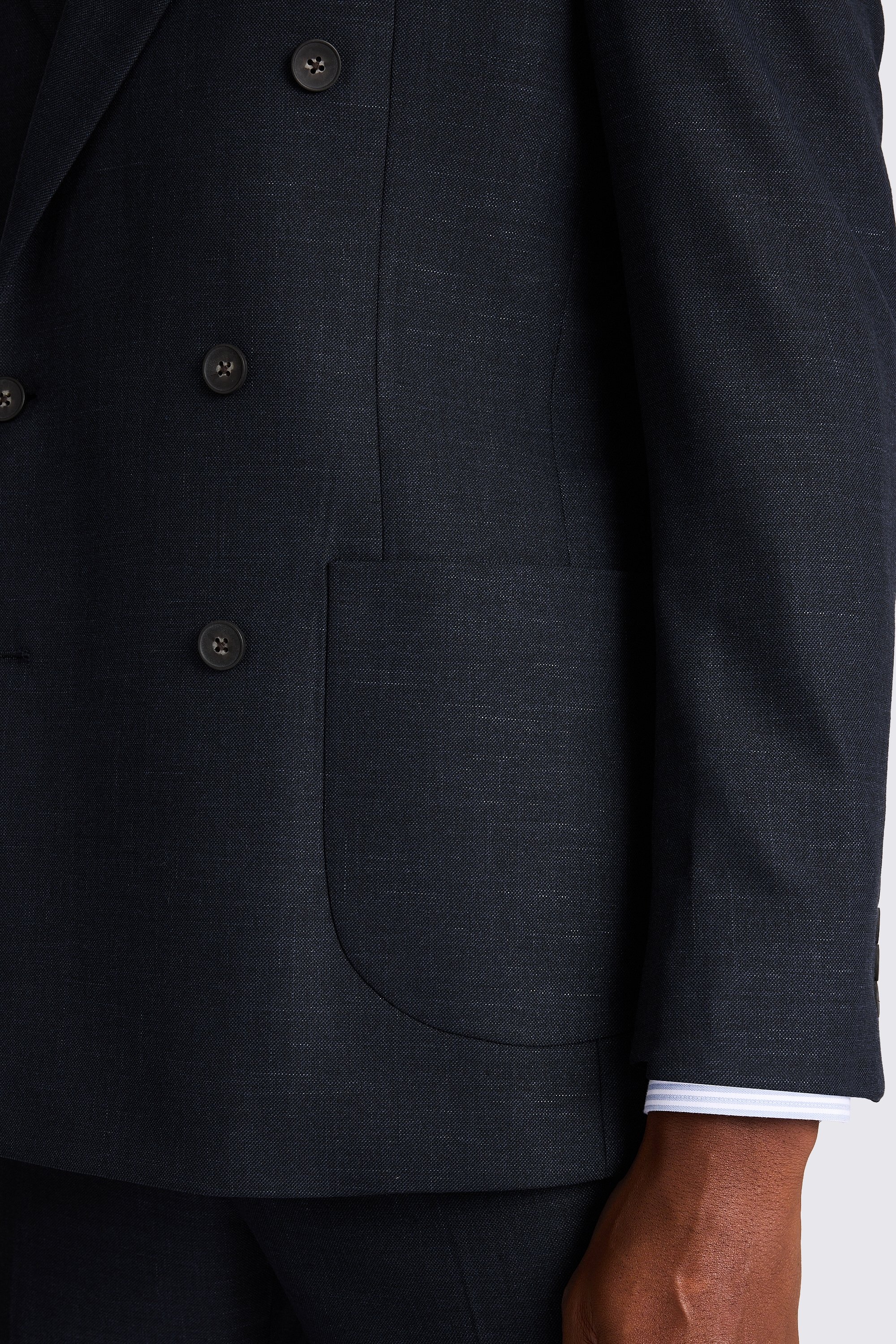 Tailored Fit Navy Slub Suit